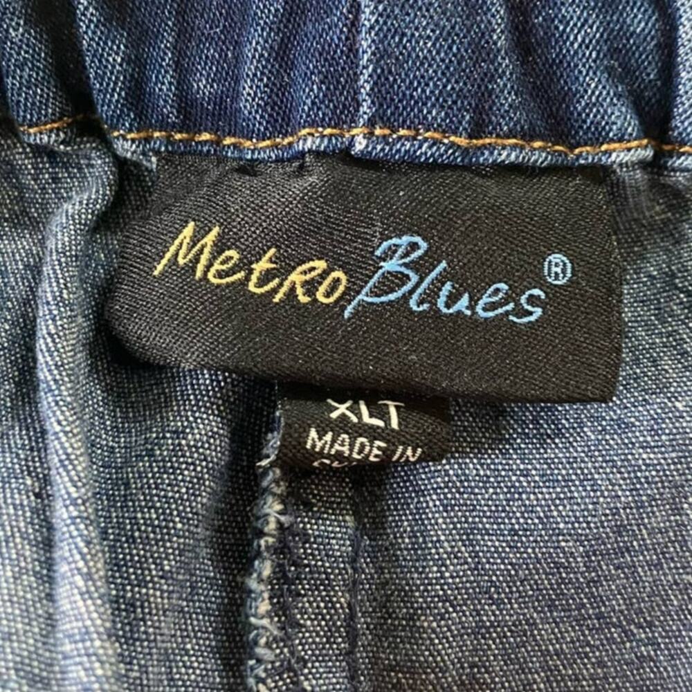 Metro Blues Women's Blue Pull-On Waist Stretch Bootcut 34.5" Inseam Jeans SZ XLT - Picture 5 of 6